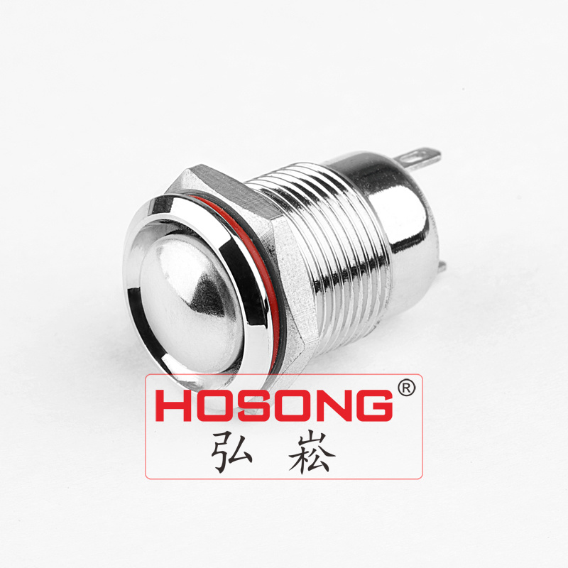 12mm Nickel Brass Push Button Switch