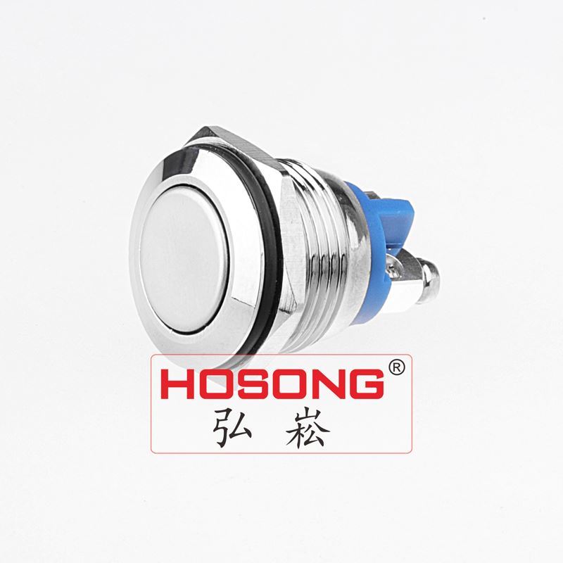 16mm Flat Head Push Button J Terminal