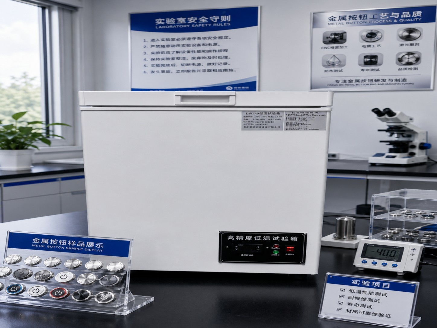High-precision low-temperature test chamber