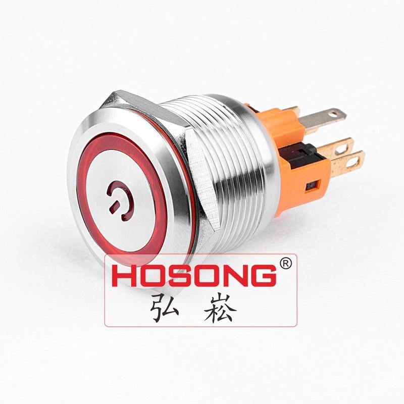 25mm Ring Power LED Push Button