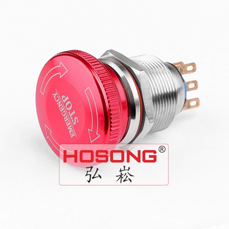 22mm Mushroom Head Latching Button