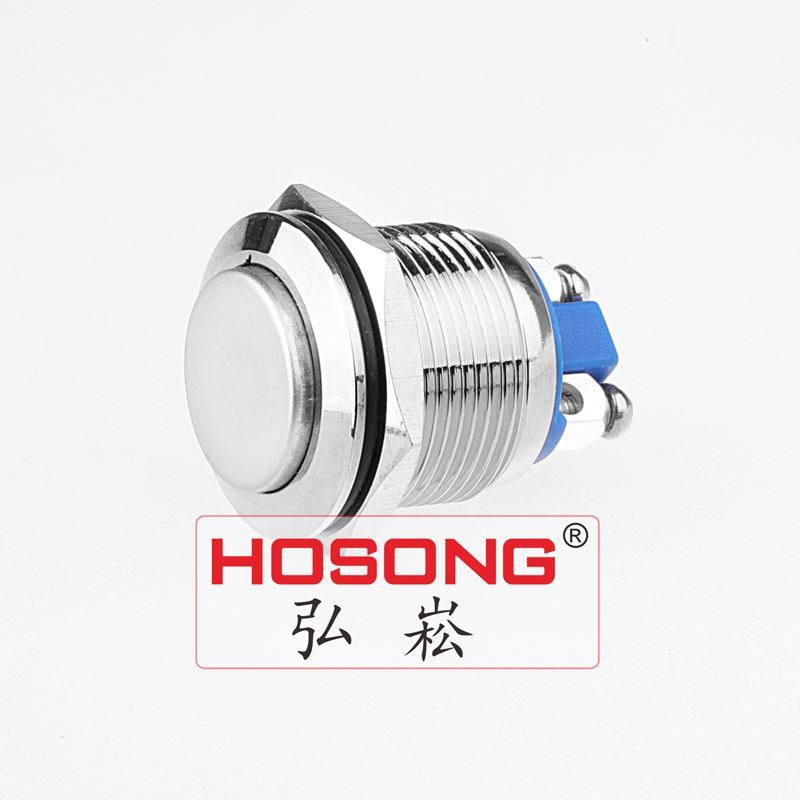 19mm High Head Push Button J Terminal