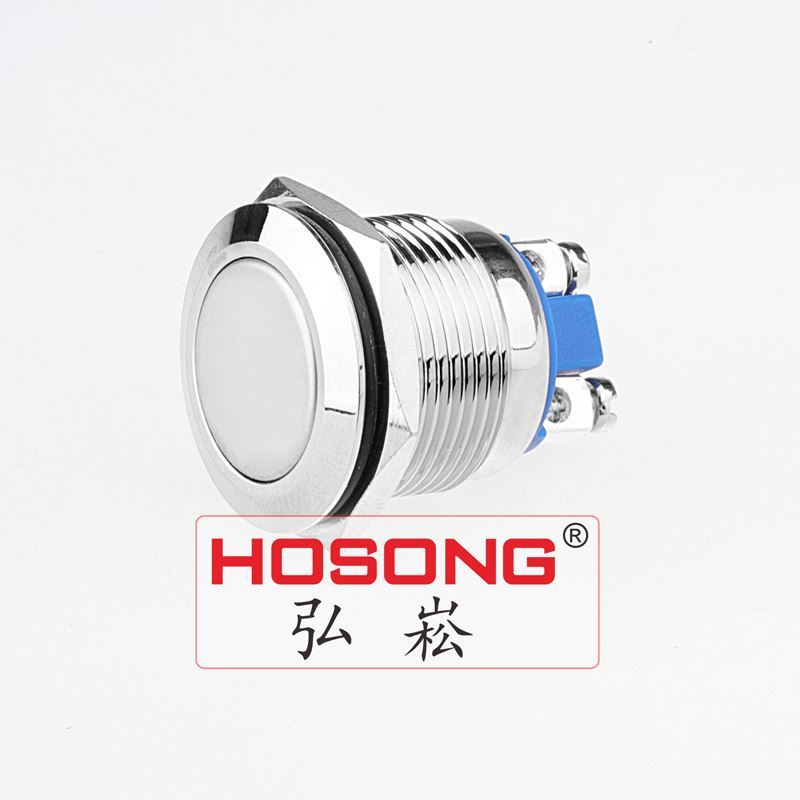 19mm Flat Head Push Button J Terminal