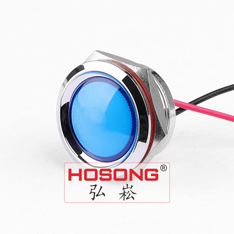 22mm Nickel Brass LED Indicator