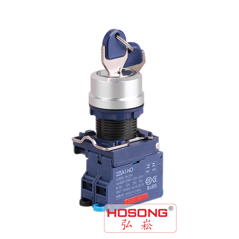 22mm Latching LED Push Button Aluminum